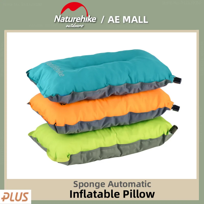 Naturehike New Sponge Automatic Inflatable Pillow Nap Pillow Outdoor