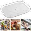 Turntable Organizer Lazy Susan For Refrigerator 360 Rotatable Rectangle Storage Rack Clear Turntable Rack For Kitchen Cabinet 4
