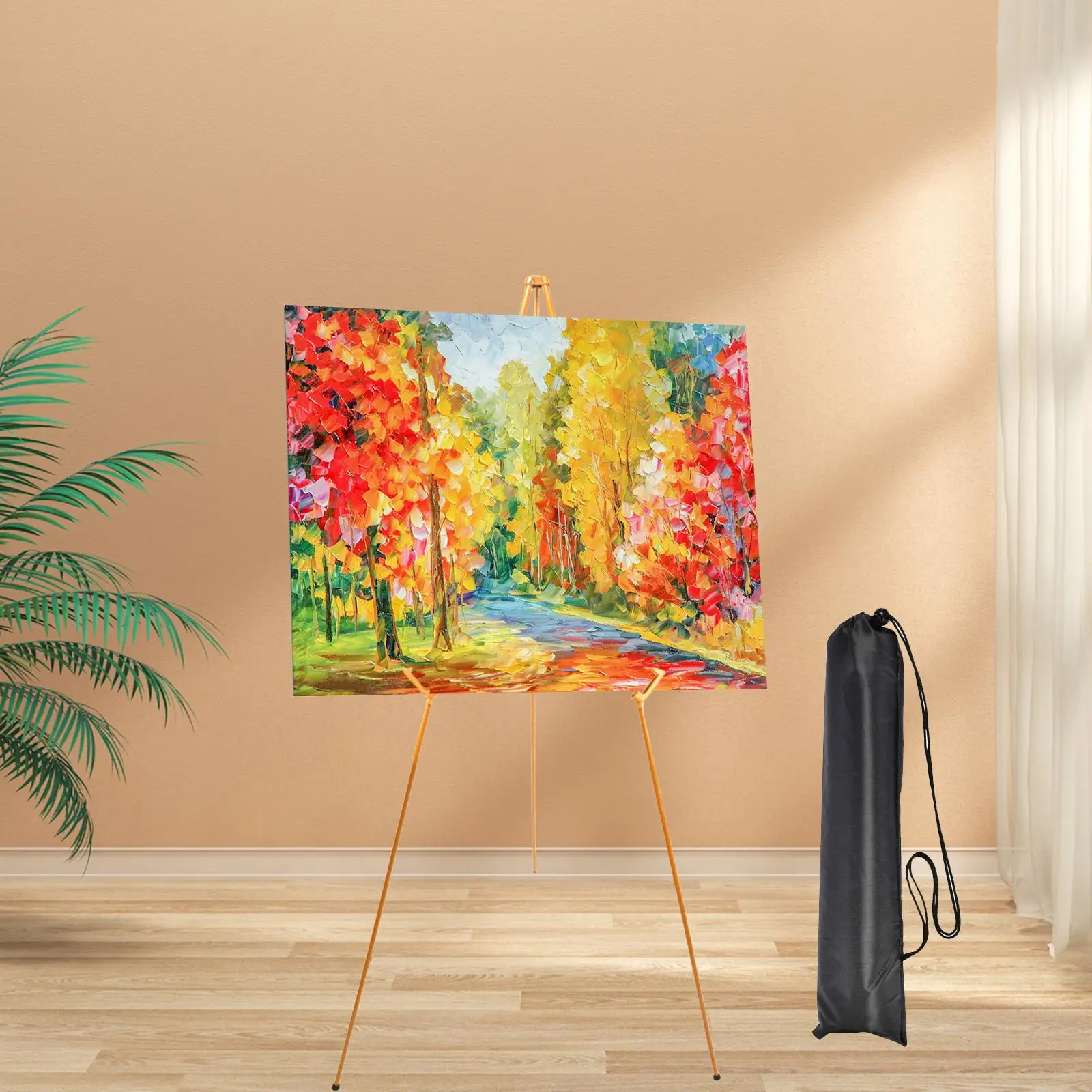 Tripod Display Easel Stand Telescoping Metal Easel Tripod Collapsible Holder for Sign Wedding Picture Home Posters Art Boards