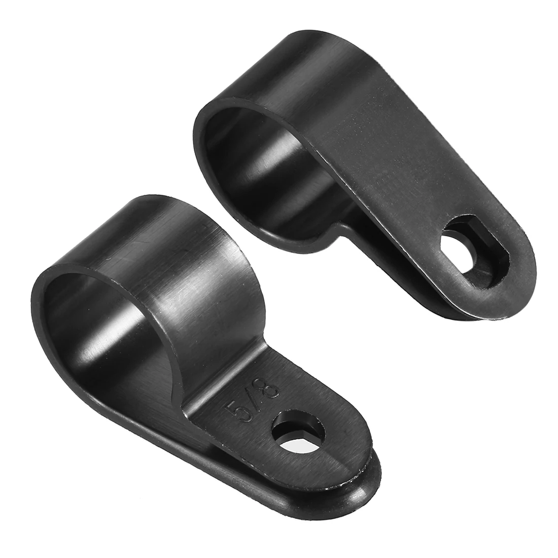 Nylon R-Type Cable Clamps 20Pcs Cable Organizer Cord Clips For Wire Management 5/4.8/6.4/15.8mm Black CC-0.5/UC-0.5/UC-1/CC-1/CC-4