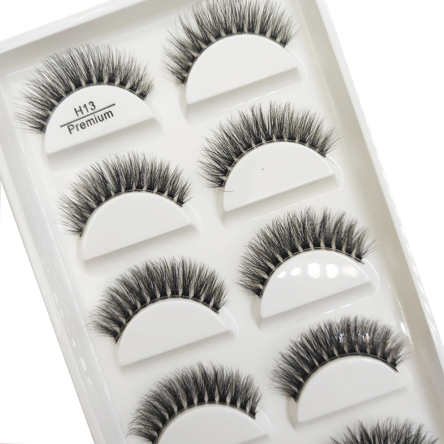 5 Pairs Transparent 3D Mink Eyelashes Natural Clear False Eye Lashes Soft Invisible Eyelash Wispy Makeup Faux Cils H13 X08 2