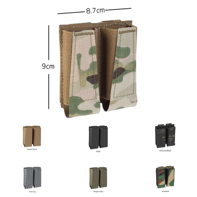

Pew Tactical Hunting Molle Double Elastic Pistol 9mm Mag Pouch Airsoft Accessories Ferro Style Military Paintball