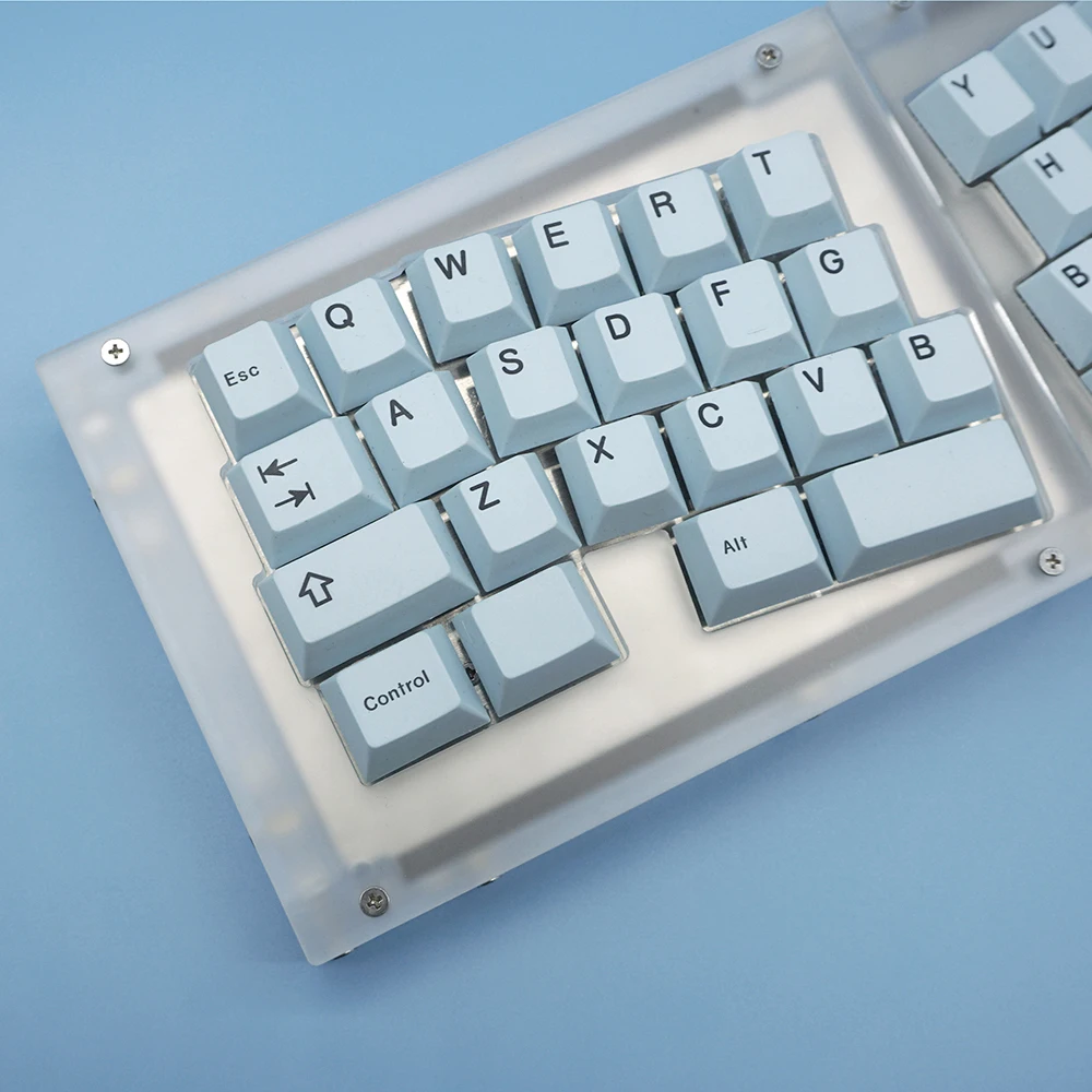 Geekark-teclado Mecânico Keycaps Perfil Cereja Azul Claro Ice Blue Pbt Dye 40s Tema