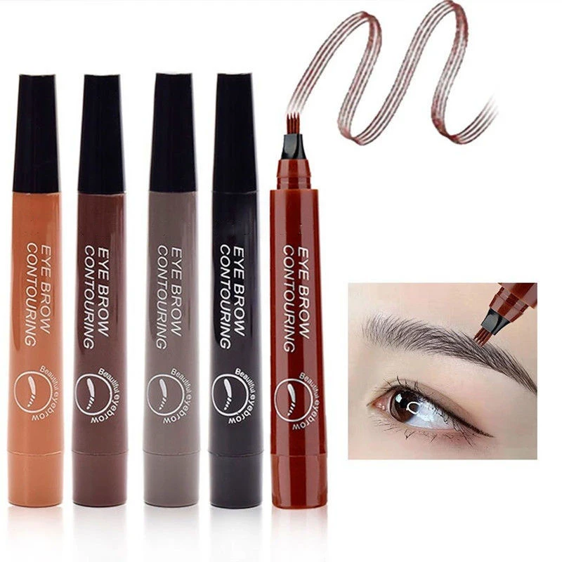 Eyebrows Pen Eyebrow Tattoo Waterproof Liquid Black Eye Brow Makeup Pencil Microblading 5