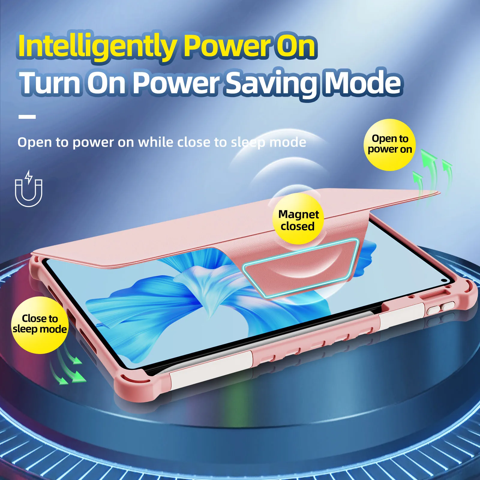 Capa de Couro à Prova de Choque Rotação de 360 Graus para Huawei Matepad 11 10.4 Pro 11 10.8 Honor v7 v6 Luxo - Imagem 4