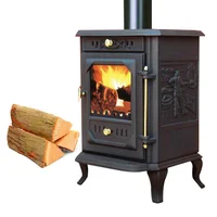 Traditional style cast iron Indoor stove wood burning stove with oven 1