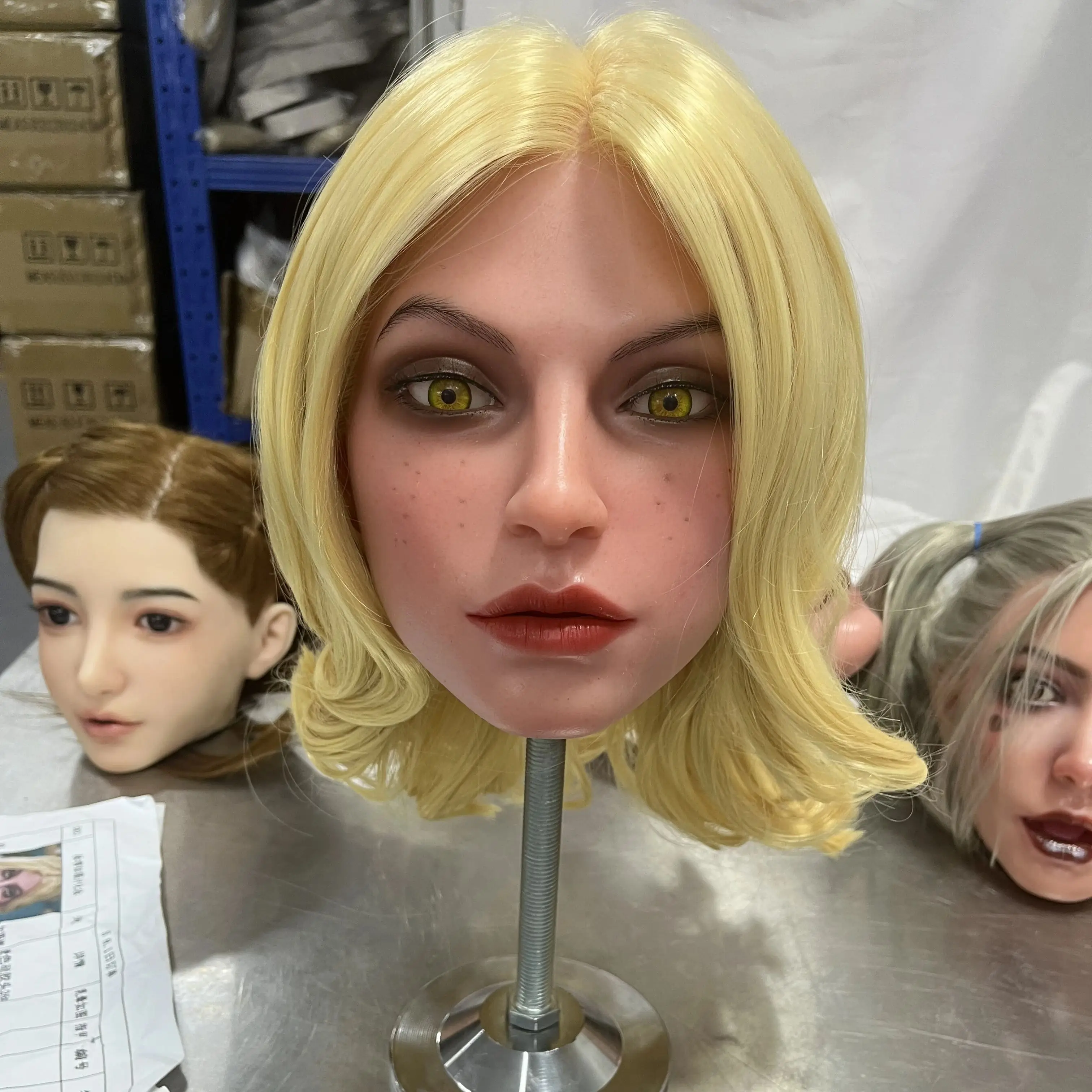 

M16 Lifelike Silicone Sex Doll Head Tranning Mannequin Doll Head Implanted Model Head Real Oral Blowjob Toy