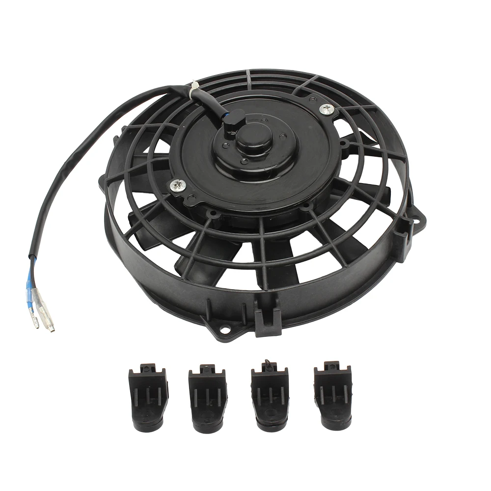 Motorcycle Cooling Fan Motorcycle Radiator Fan 12V Electrofan Cooling KTM Honda Yamaha ATV Quad Go Kart Moped 250cc Motocross Accessories