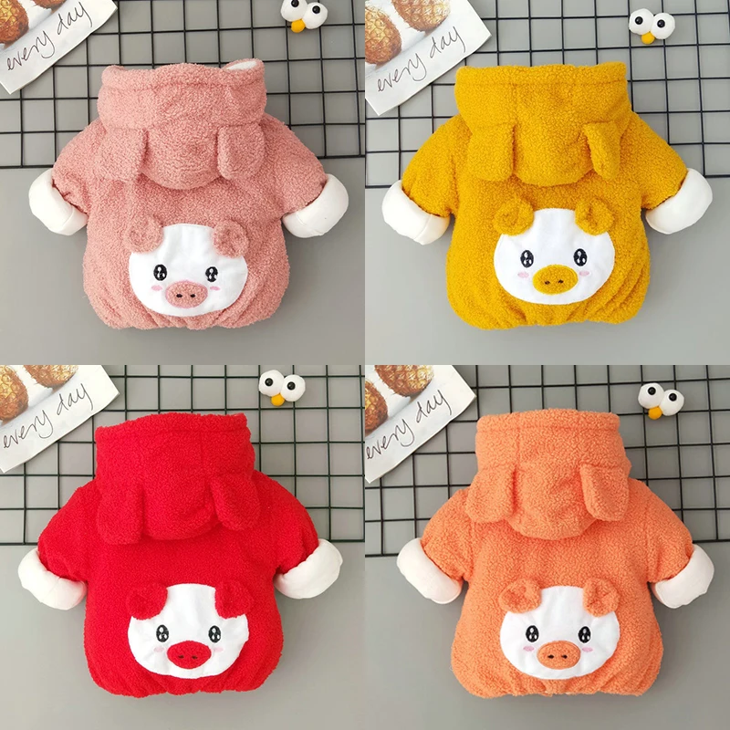 0-36 Months Newborn Baby Girl Clothes Cute Piggy Hooded Baby Boys Jacket Winter Warm Fleece Outwear For Girls Coat Birthday Gift