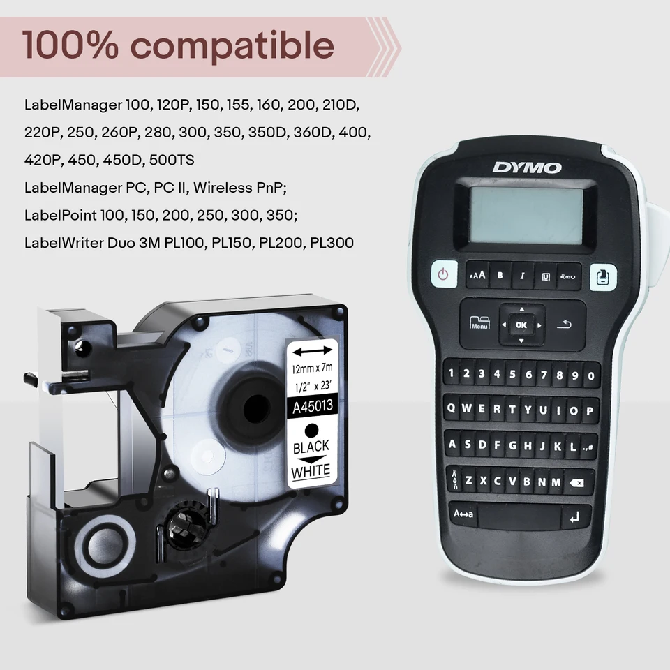 テプラPRO用 互換ラベル テープカートリッジ 12mm 黄テープ 黒インク｜TC-K12Y 01-3812｜通販ならオーム電機ダイレクト ブラックラベルテープの12mmリボン6本パック D1 A45024と互換性 LabelManager 210D 280 360D 4