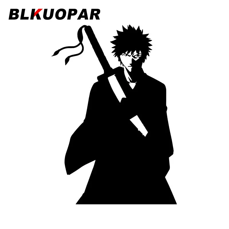 

BLKUOPAR Bleach Kurosaki Ichigo Silhouette Car Stickers Personality Motorcycle Decal Die-cut Creative Vinyl Car Wrap Decoration