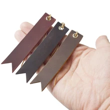

Genuine Leather Bookmark Handmade Nature Cowhide Tag Read Page Marks Stationery School Office Supplies Gift