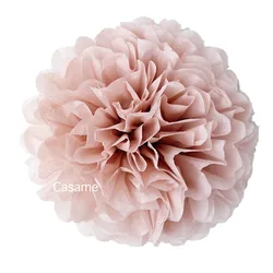 Set of 5 Colorful Tissue Paper Pom Poms for Party and Event Decor (Dusty pink)