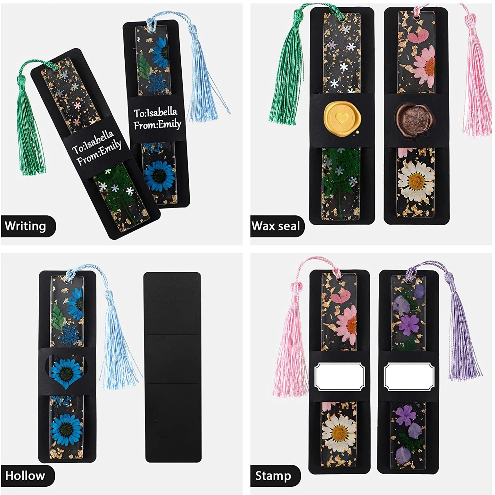 Bookmark Holder 50pcs Bookmark Sleeves Display Labels Organizer Crafts Kraft Bookmark Holder Reading Book Markers for Packaging Supplies Decor