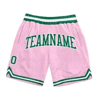 Custom Light Pink Authentic Basketball Shorts 3D Printed Men Shorts Name Mumber Quick Drying Beach Shorts 1