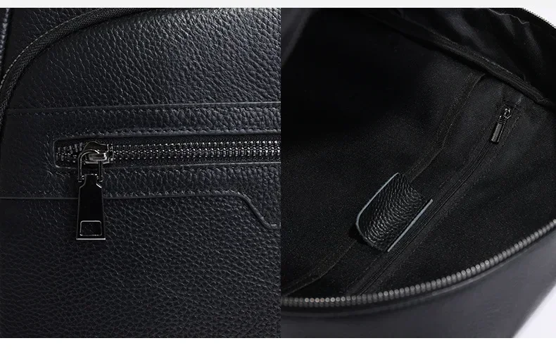 2025 Fashion New Brand Natural Cowskin Genuine Leather Men's Backpack Large Capacity Shoolbag Boy Laptop Backpack Computer Bag 5