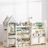 Kids Toy Storage Organizer Bookshelf 14 Bins Pull-Out Drawers Multipurpose Shelf for Toddlers Organize Toys Room Furniture 1