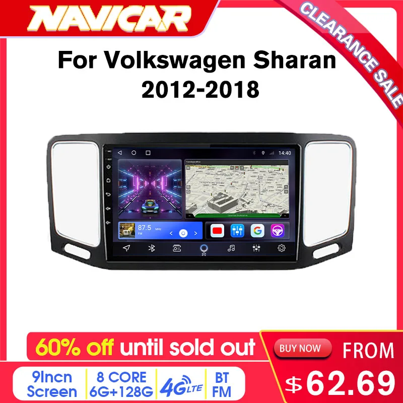 

Автомагнитола для VW Volkswagen Sharan 60%-128 Carplay, 2Din, android 10, 8 ГБ + 2012 ГБ, GPS-навигация, android