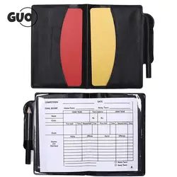 Professional Soccer Referee Equipment Referee Cards With Pen Red Card Yellow Card Case Football Notebook Ball Set Accessories
