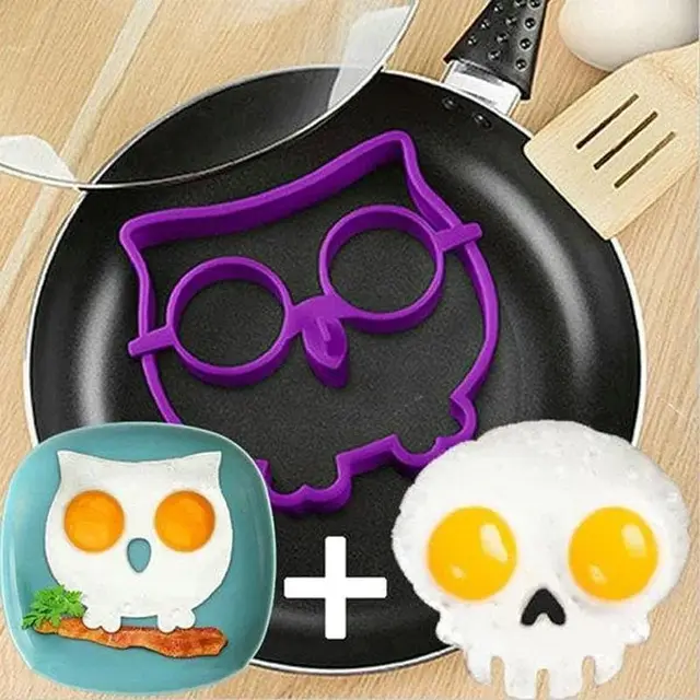 Halloween Horror Skull Fried Egg Mold, Silicone Fried Egg Mold