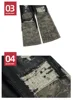 MIJKO Jeans Men's and Women's Camouflage Patchwork Washed Hole Design Jeans 2025ss 5