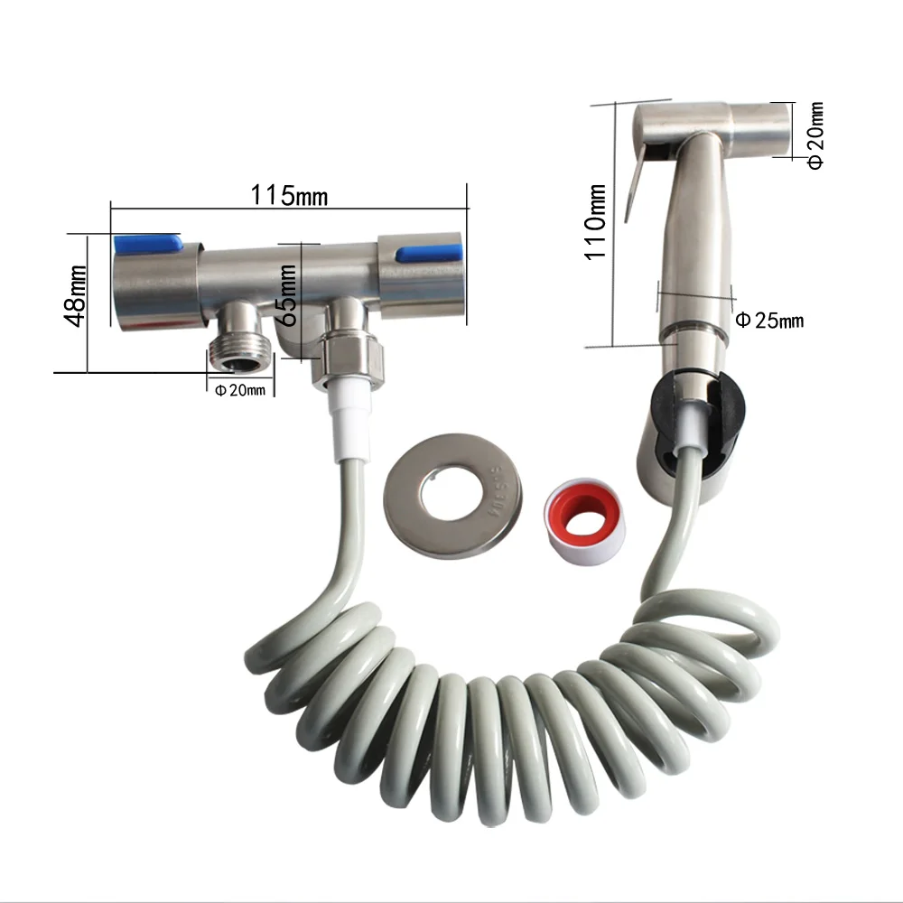 Talea WC Spray Bidet Sprayer Stainless Steel Toilet Water Spray Bidet Attachment with Hose