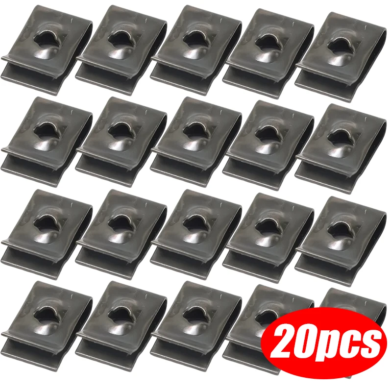 10 stücke m6 m5 m4 u Typ Clips mit Gewinde mutter Set Auto Motorrad  Stoßstange Kotflügel Verschluss U-Clips Auto Zubehör - AliExpress