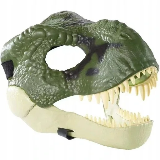 Velociraptor Dinosaur Moving Mouth Mask Halloween Animal Tyrannosaurus Rex Mask Christmas Party Headgear