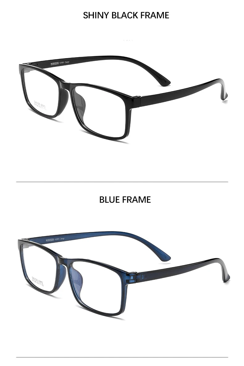 60mm Linse breites Gesicht Design tr90 Brille Männer Brillen Myopie Hyperopie Okulos quadratischen Stil optisch – Detail 10