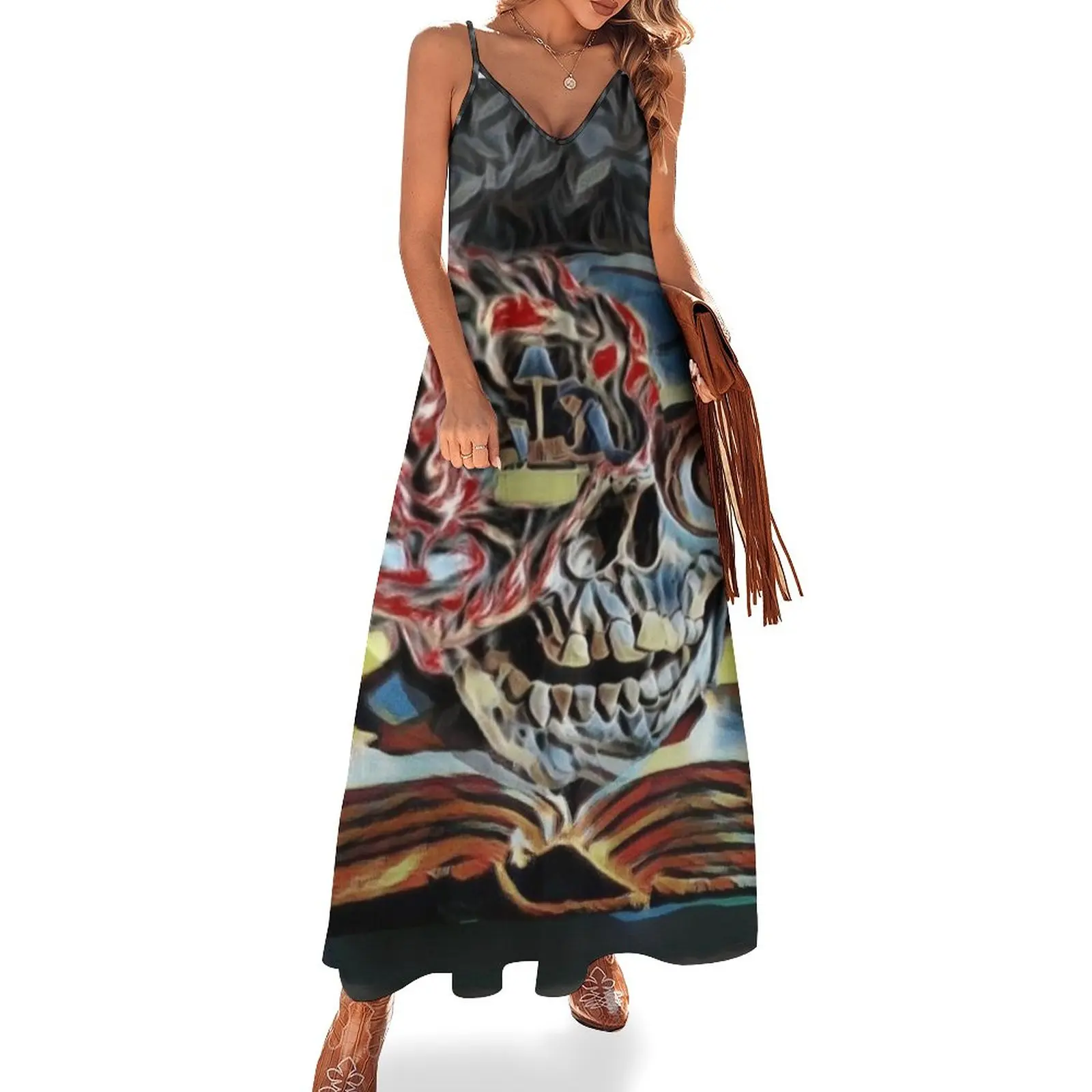 

Writers Block Sleeveless Dress Women long dress purple dress