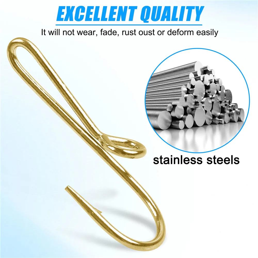 5 Stücke/6 Stücke Angelhaken Hutnadeln Krawattenklammern für Angeln Hut Haken Clip Gold Schwarz Angelhaken Hut Clip Angelhaken für Hut – Detail 4