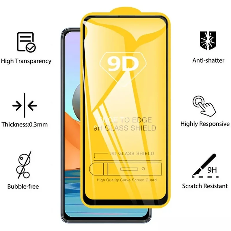 Protection Glass for Xiaomi Poco X3 Pro NFC F3 M3 M4 F2 Screen Protector for Redmi Note 10 11 9 8 Pro Note10 9s 10s 9A 9C Glass