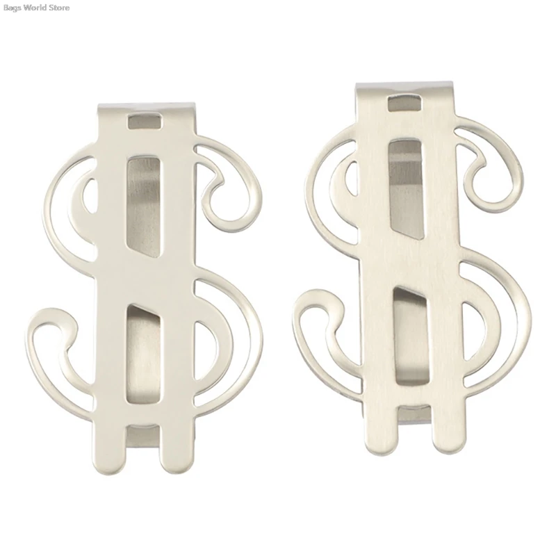 1PCS Slim Money Clip Stainless Steel Cash Bills Credit Clip New Dollar Design Fashion Coin Banknote Cash Clamp Holder