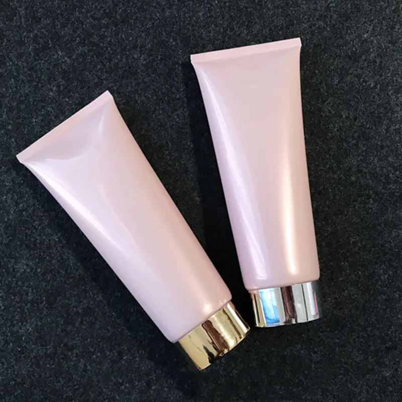 

Wholesale 200ml Cosmetic Soft Tubes Pearl Pink Cleansing Cream Hand Cream Containers Shampoo Bath Cream Bottle