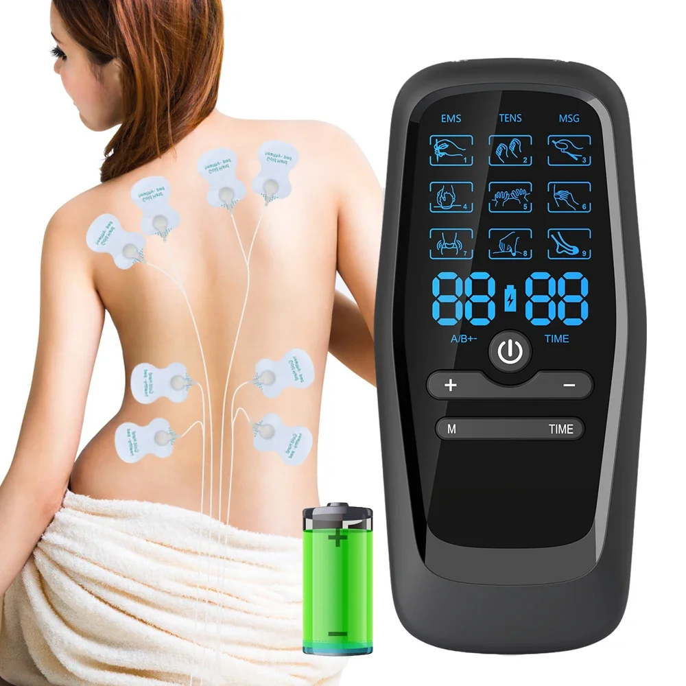 

Tens Massager EMS Muscle Stimulator Acupuncture Electrical Pads Pulse Frequency Physiotherapy Body Slimming Machine Health Care