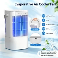 Ventilateur de refroidissement portable avec lumière nocturne à sept couleurs, grande capacité de 900 ml, interface USB, adapté au salon, à la chambre à coucher, etc. 3