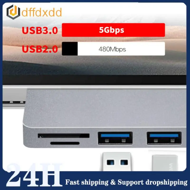 휴대용 다기능 USB 3.0 허브 분배기, 노트북, 휴대폰 데이터 전송, 노트북 액세서리, 공식 스토어, 5gbps