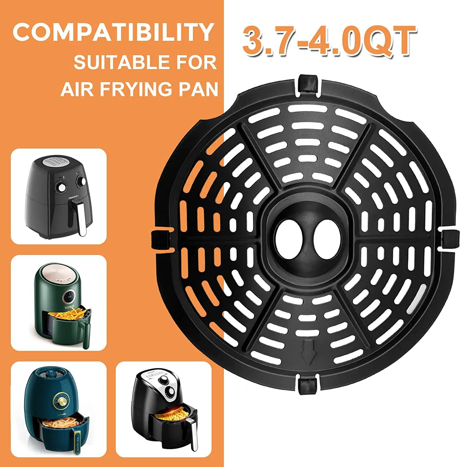 Air Fryer Basket Replacement Grill Air Pan for Power Dash Air Fryer Parts  Crisper Plate Non-Stick Fry Pan Airfryer Accessories