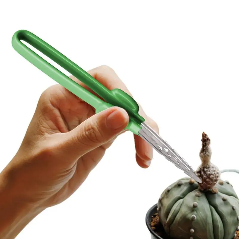 Multifunction Gardening Tweezer Bonsai Succulents Plants Pruning Weeding Tweezers Household Garden Curved Serrated Tip Tweezers,garden hand tools