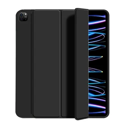 Premium Three - Fold Stand Case with Soft TPU Back and Auto Wake Feature - Pro 12.9 2018 (Black)