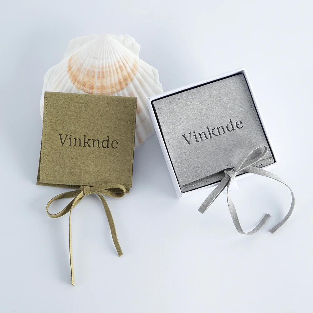 50pcs Microfiber Jewelry Packaging Gift Bags Custom Logo Velvet Wedding Favors Candy Goodie Bag Small Size Rings Organizer Pouch