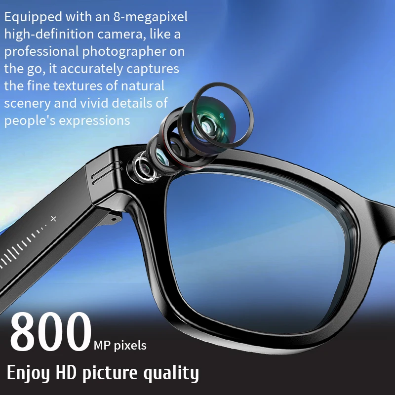 New 800W Camera AI Glasses Men Color-Changing Smart Translation Glasses Photo Video Recording Waterproof Call Smart Sunglasses