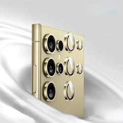 Premium Anti - Scratch Tempered Glass Camera Lens Protectors, 3 - 5Pcs, Full Coverage - Samsung S23Plus (Gold)