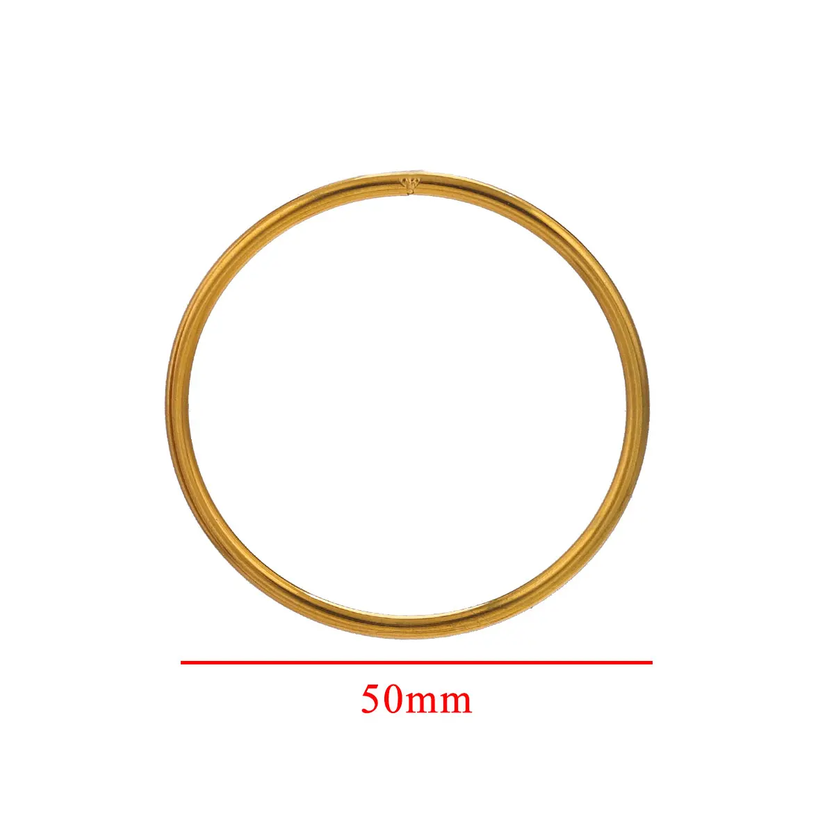Gold Plated Stainless Steel Large Circle Bezel Rings - DIY Earring Jewelry Supplies (10pcs)