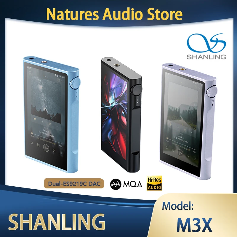 SHANLING M3X MQA Player Open Android version Bluetooth Dual ES9219C DAC/AMP DSD256 MP3 Hi-Res Portable Music Player best mp3 player