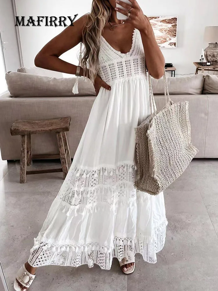 2023-Casual-Summer-Lace-Slim-Dress-Sexy-Women-V-Neck-Hollow-Out-Party ...