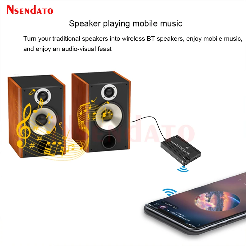 16-600Ω HiFi BASS Headphone Amplifier With BT V5.0 HiFi Bass Boost Earphone Amplifier Rechargeable 3.5mm With Volume Control