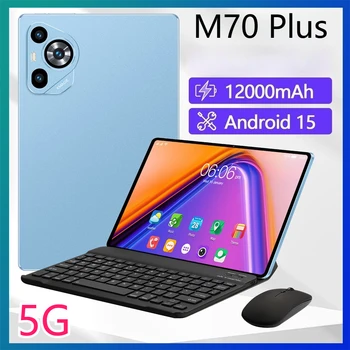 2025 M70 Plus Tablets 11.6inch Original Android 15 Tab 5G Dual Sim 12000mAh Tablet PC For Children's Kids With Keyboard Laptop