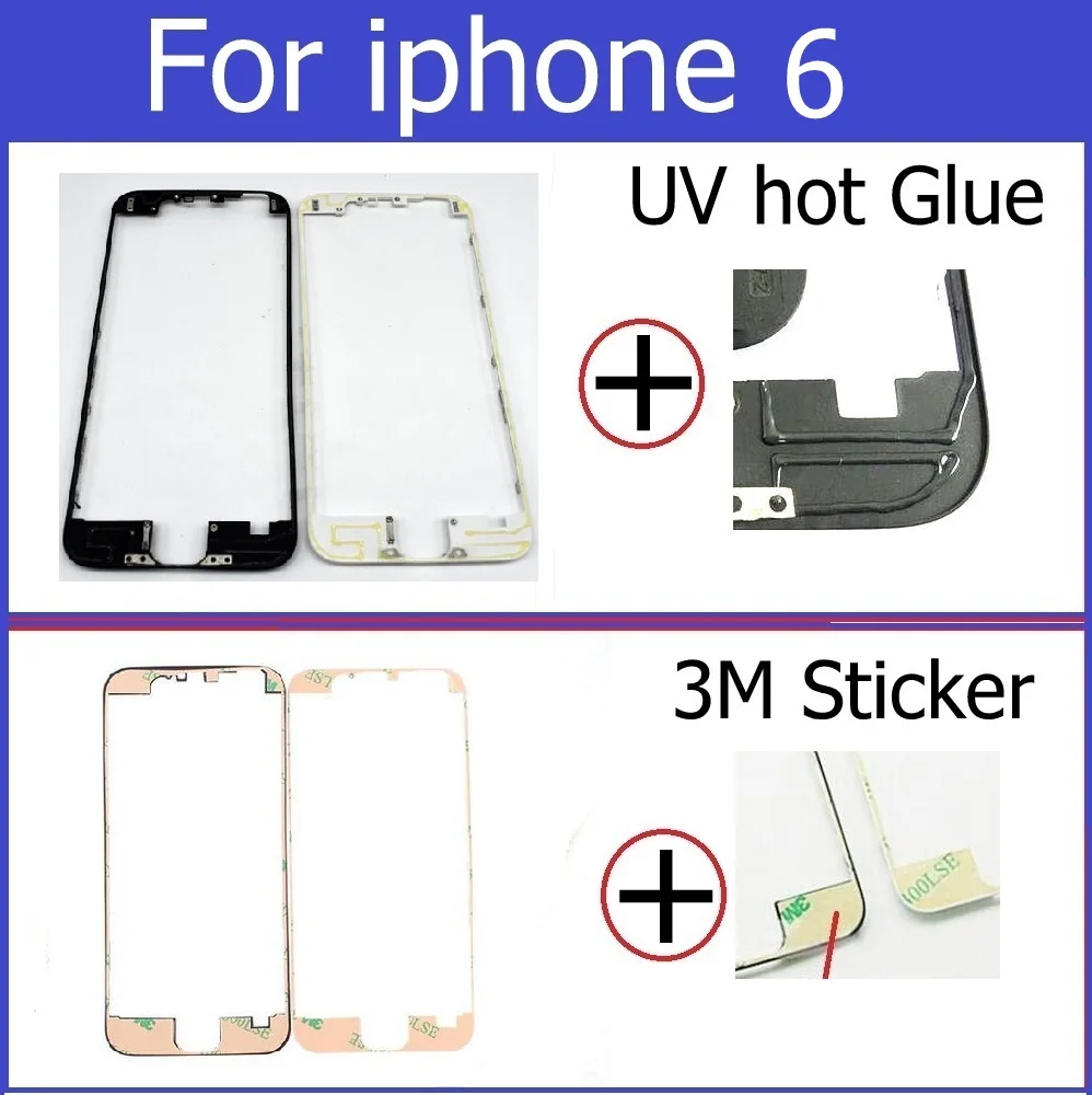 Touch Screen Bezel Frame For iPhone 4 4s 5 5s 5c se 6 6s 7 plus Front Bezel  Bracket Holder LCD frame +3M sticker or UV hot glue - AliExpress, image size:998x1000