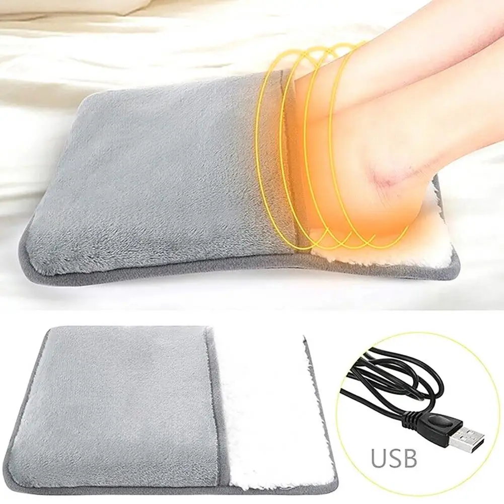 USB Foot Warmer Rapid Thermal 40 50 Degree Celsius Plush Cover Winter